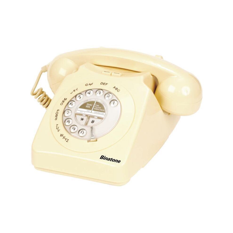 Binatone Cream Retro 1971 Corded Telephone