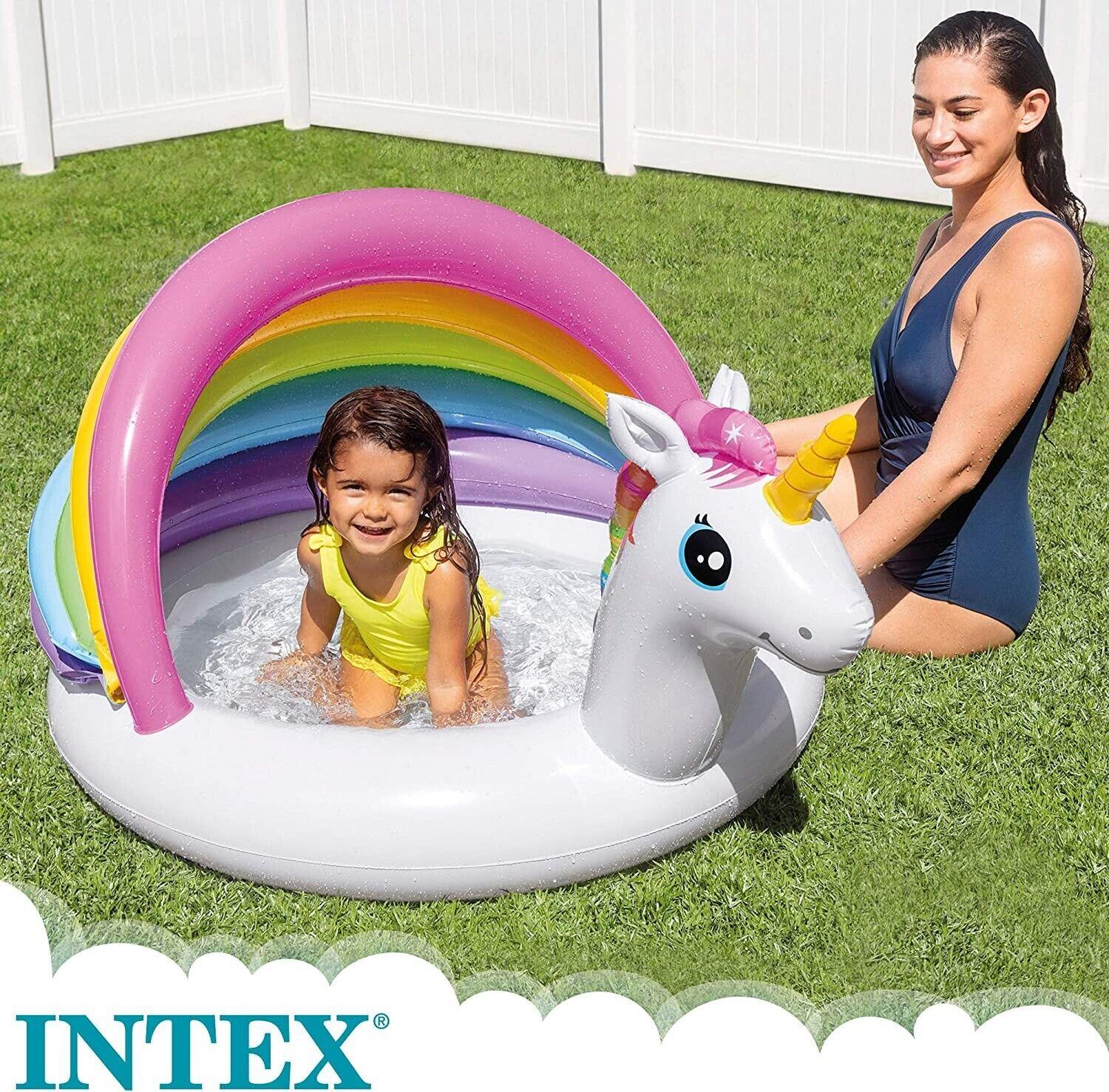 Inflatable Unicorn Baby Pool 127cm x 102cm x 69cm