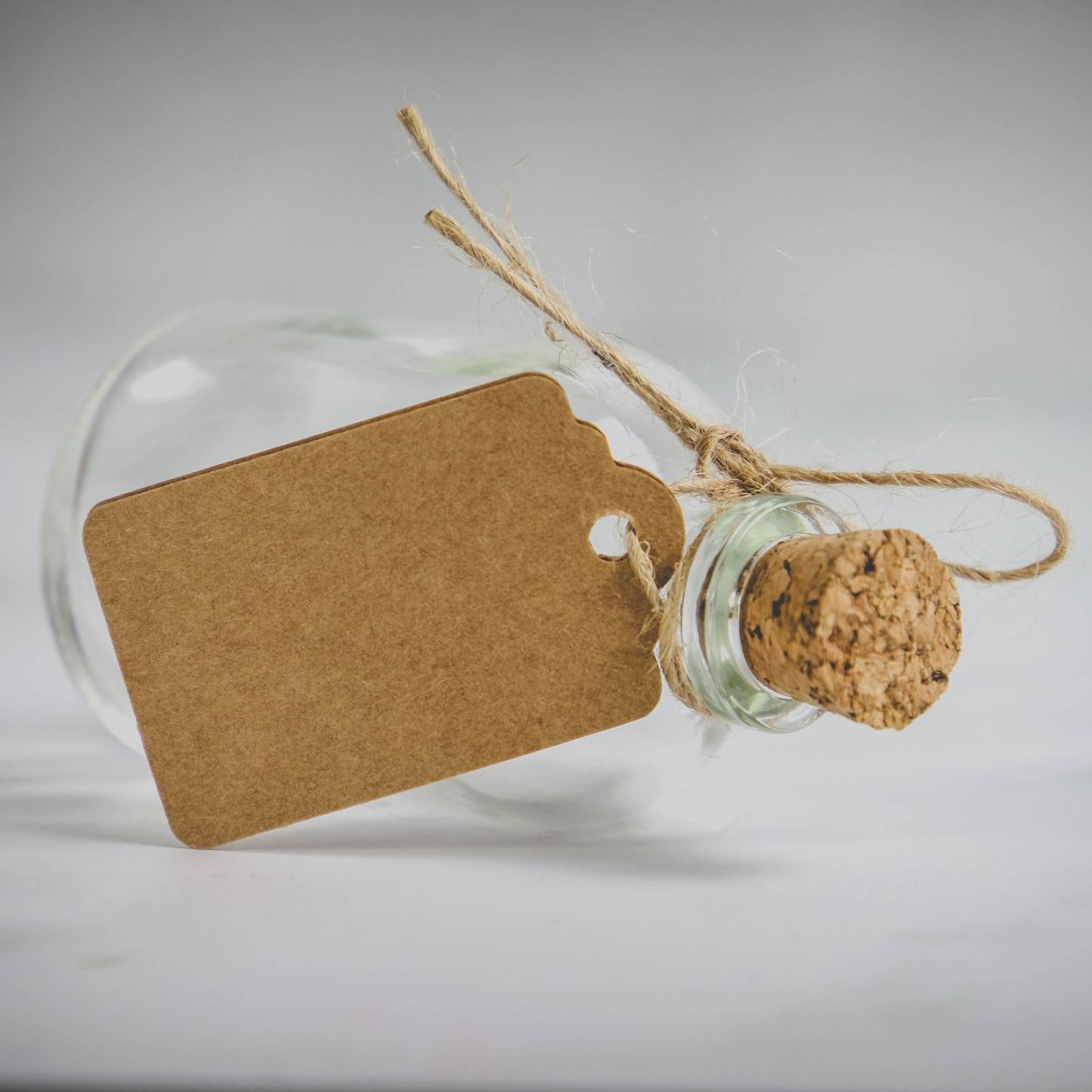 Mini 50ml Glass Bottles with Decorative Labels - Set of 12 | M&W