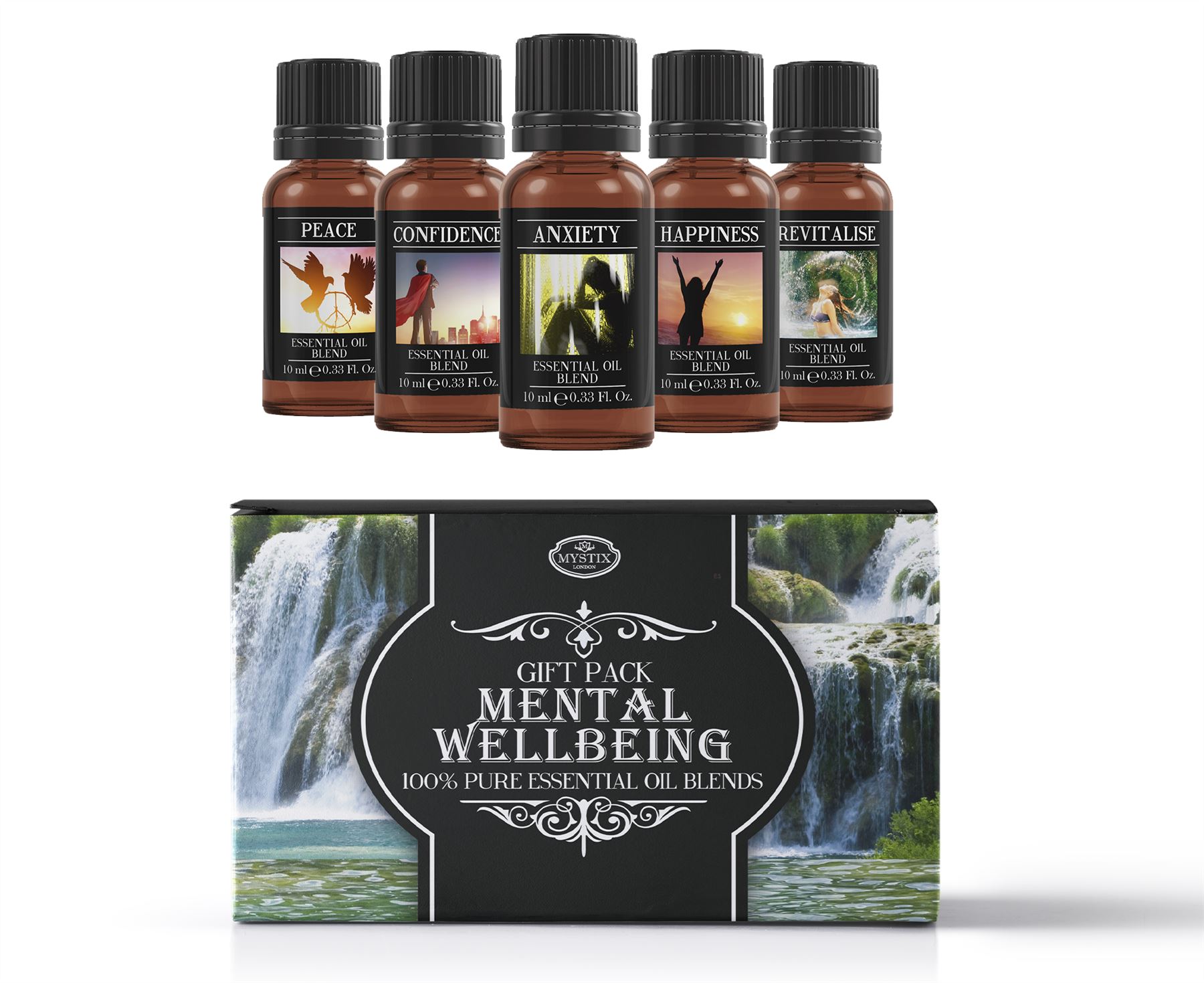 Mystic Moments Mental Wellbeing Essential Oils Blend Gift Pack