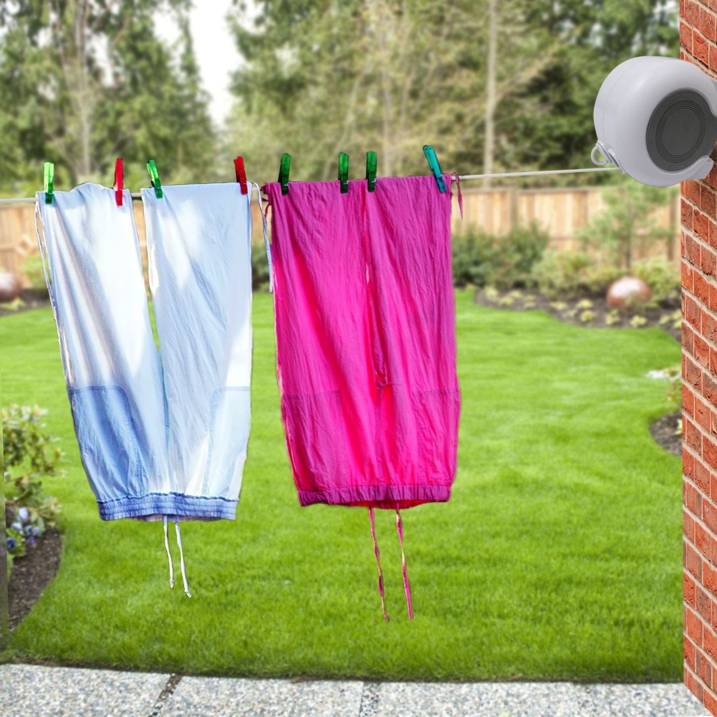 Double Retractable Washing Line 30m | Pukkr