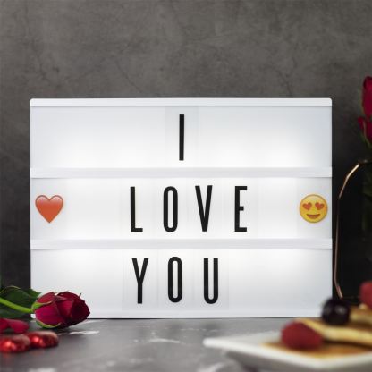 A4 Lightbox with 205 Letters & Emoji | Pukkr