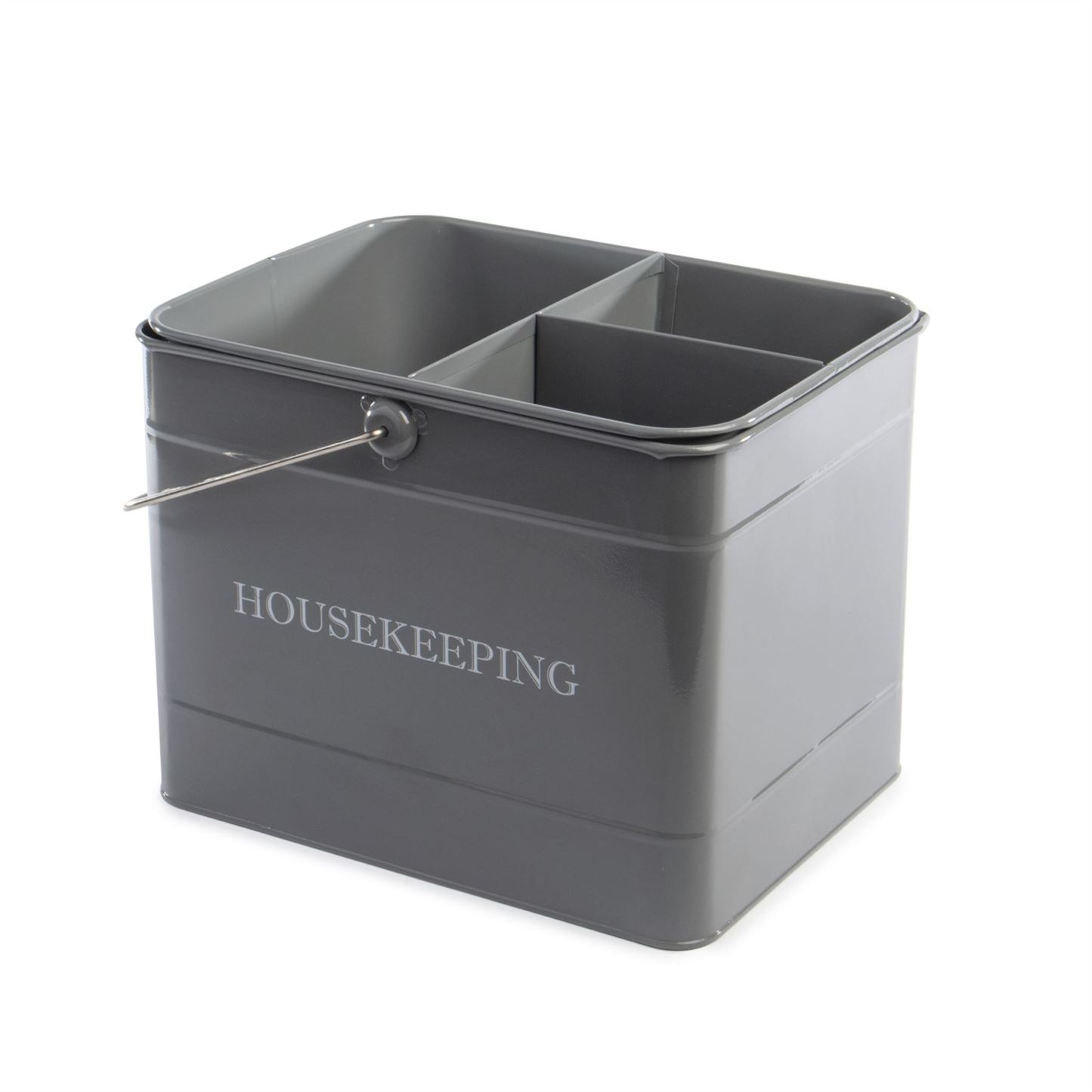 Vintage Housekeeping Cleaning Caddy Grey | M&W