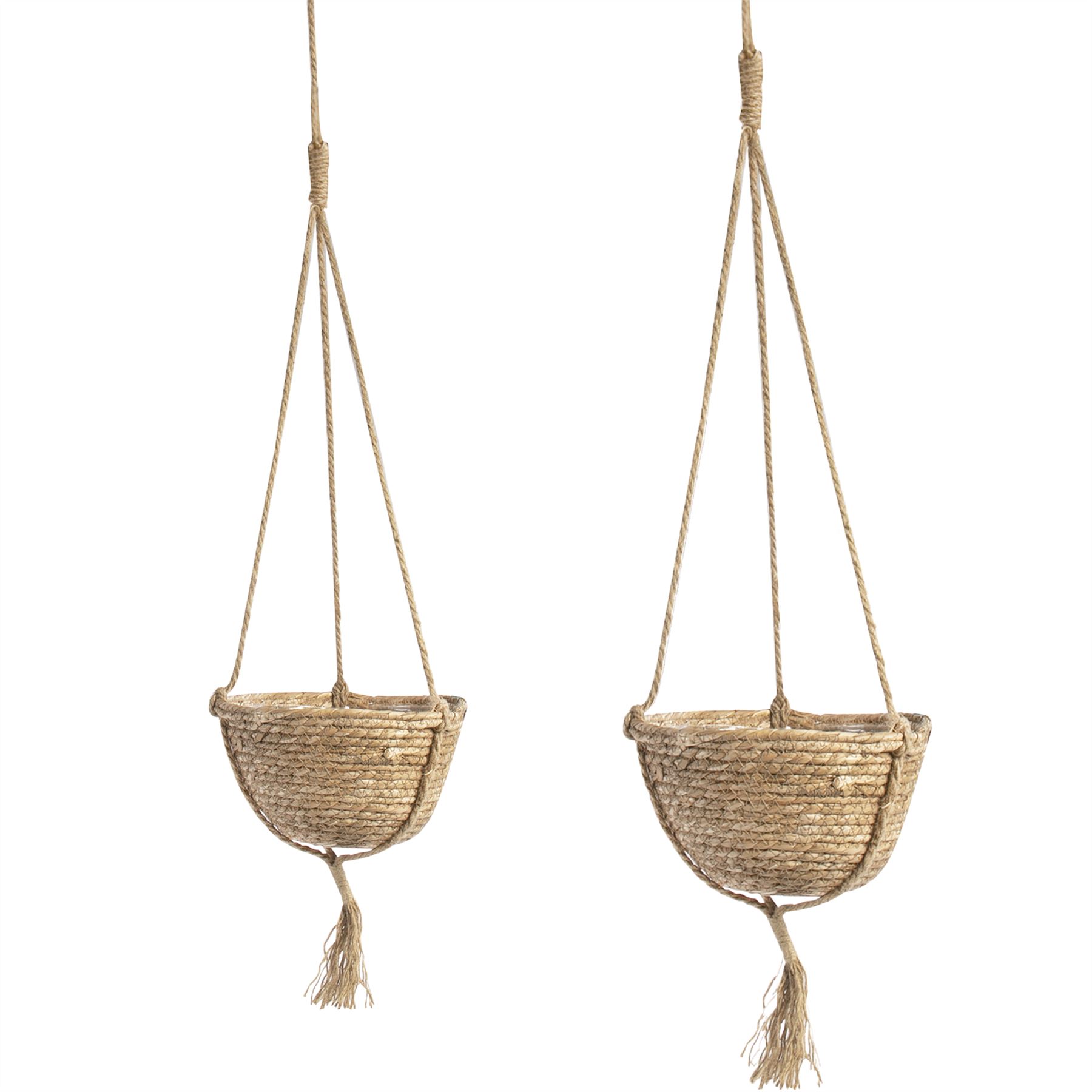 Hanging Seagrass Planter - Set of 2 | M&W