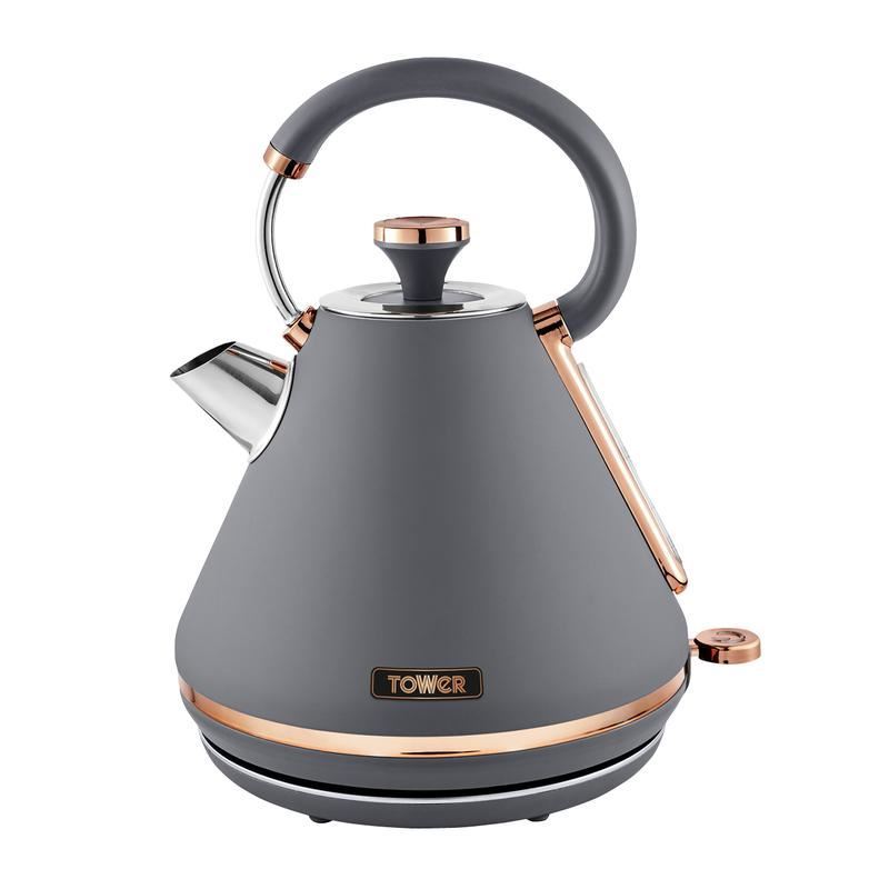 Tower Cavaletto 3KW 1.7L Grey Pyramid Kettle UK Plug