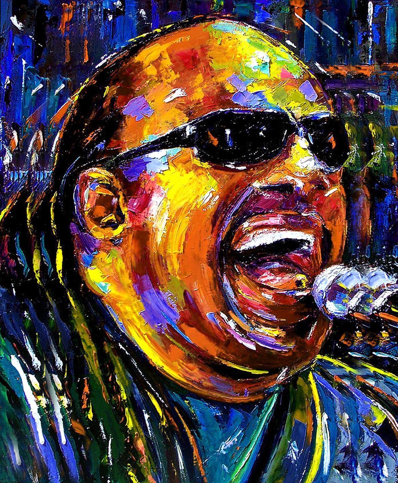 Stevie Wonder 60cm x 49.5cm Large Metal Sign