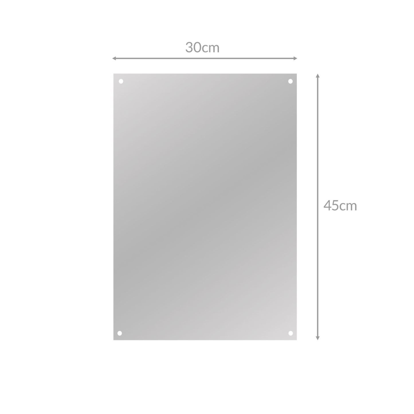 Frameless Rectangle Mirror 450 x 300mm | M&W
