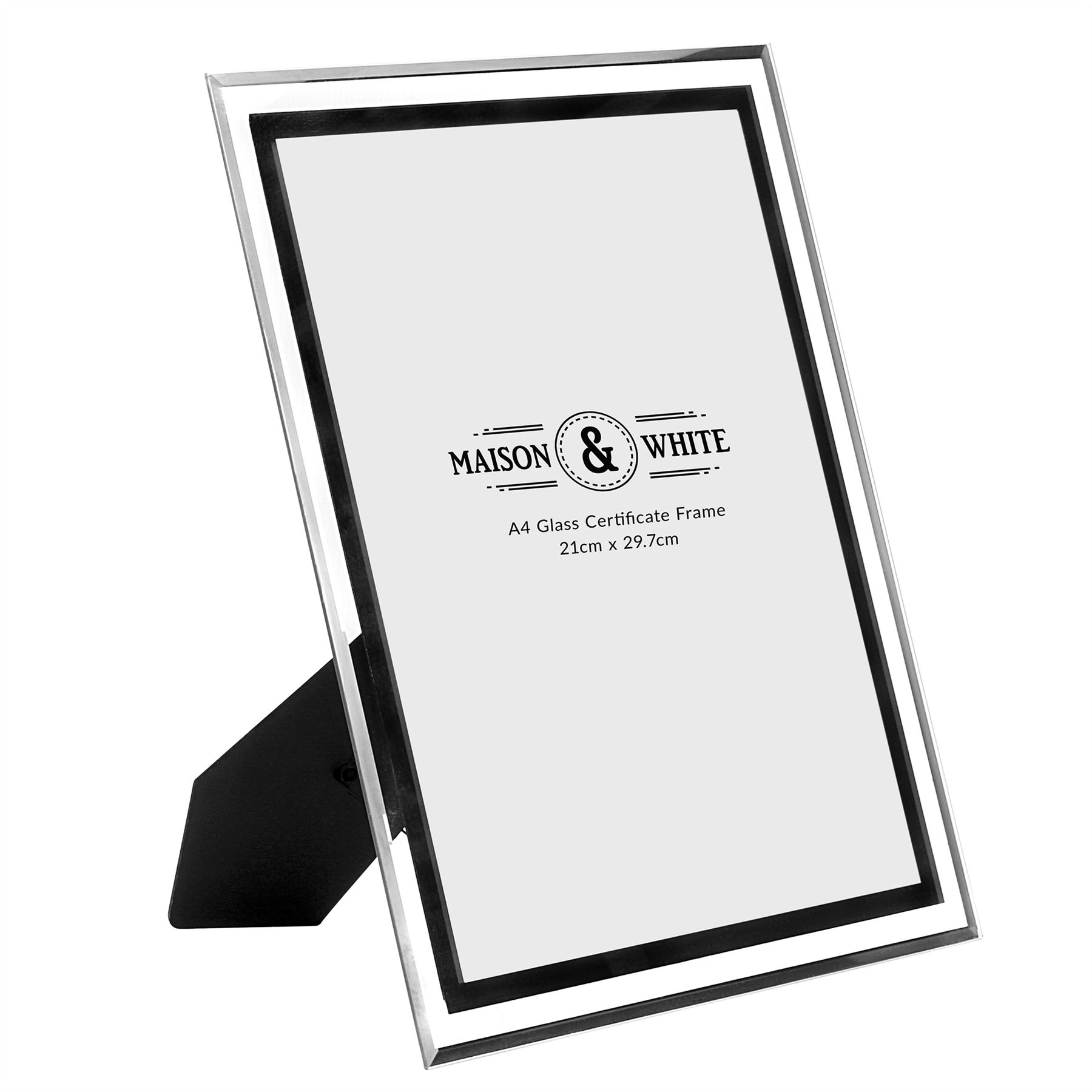 A4 Photo Certificate Mirrored Glass Frame | M&W