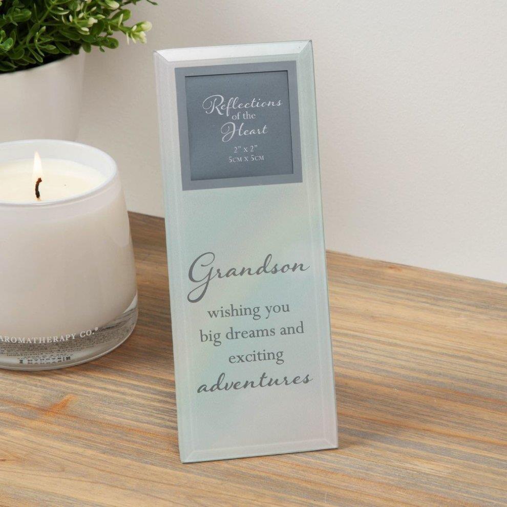 Reflections Of The Heart Photo Frame - Grandson - 2" x 2"