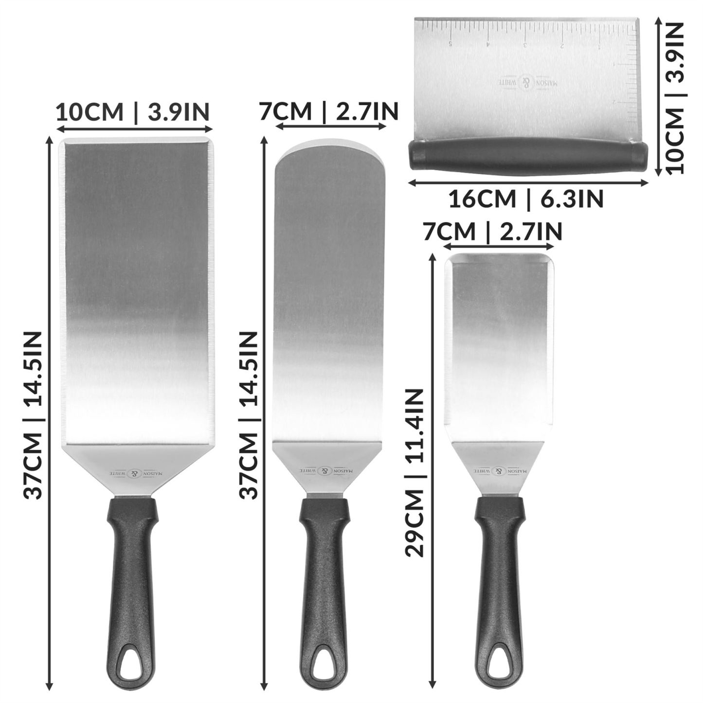 4pc. Stainless Steel Spatula Set | M&W