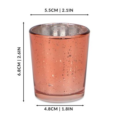 Speckled Tea Light Holders - Set of 12 Rose Gold | M&W