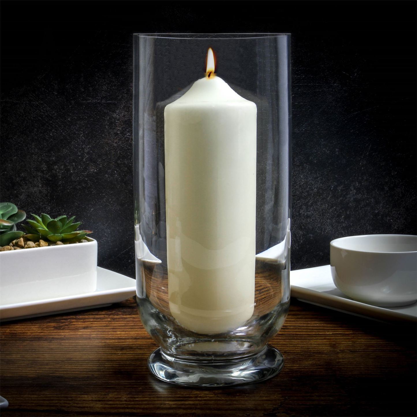 Tall Glass Storm Lantern Candle Holder | M&W
