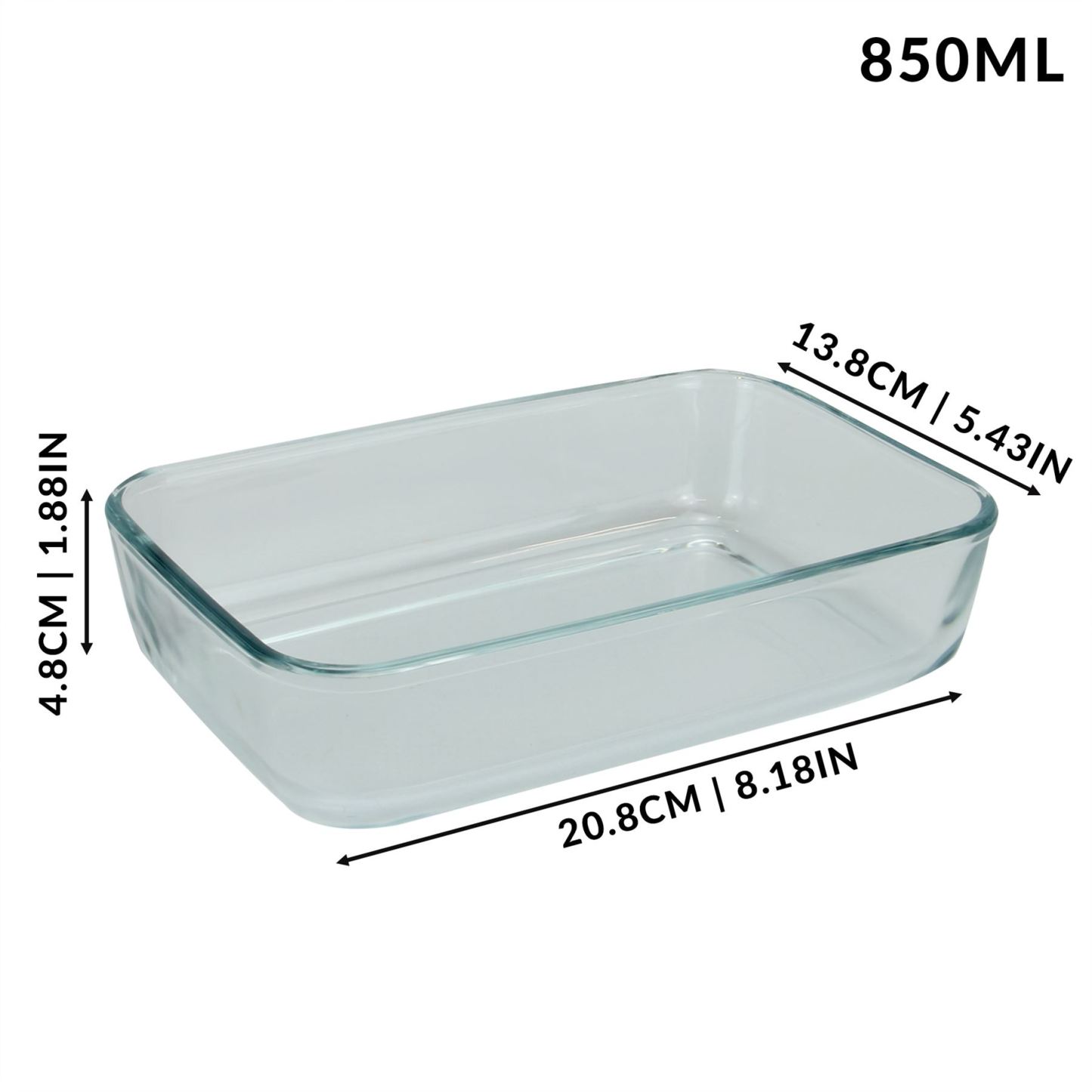 Glass Roasting & Baking Oven Dishes - Set of 3 | M&W