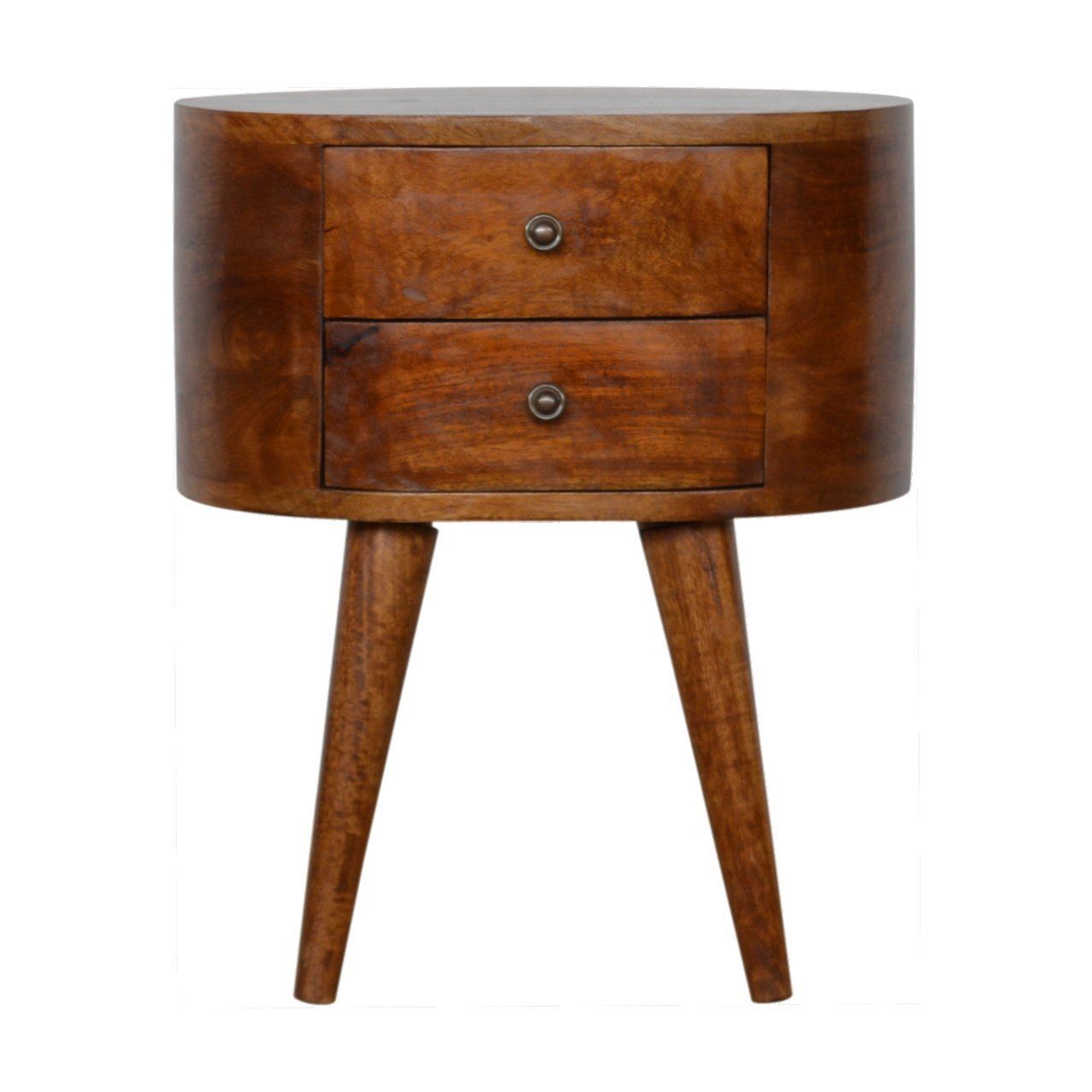 Artisan Chestnut Rounded Bedside Table