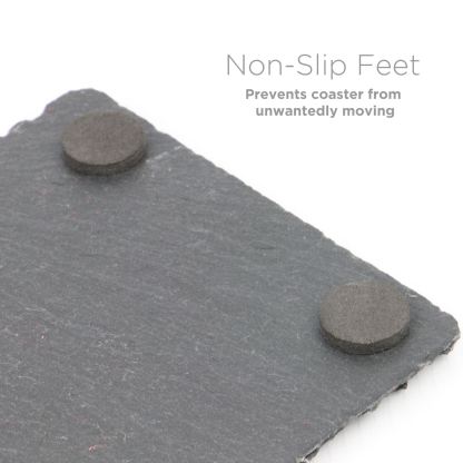 Non-Slip Slate Coasters 8pc | M&W