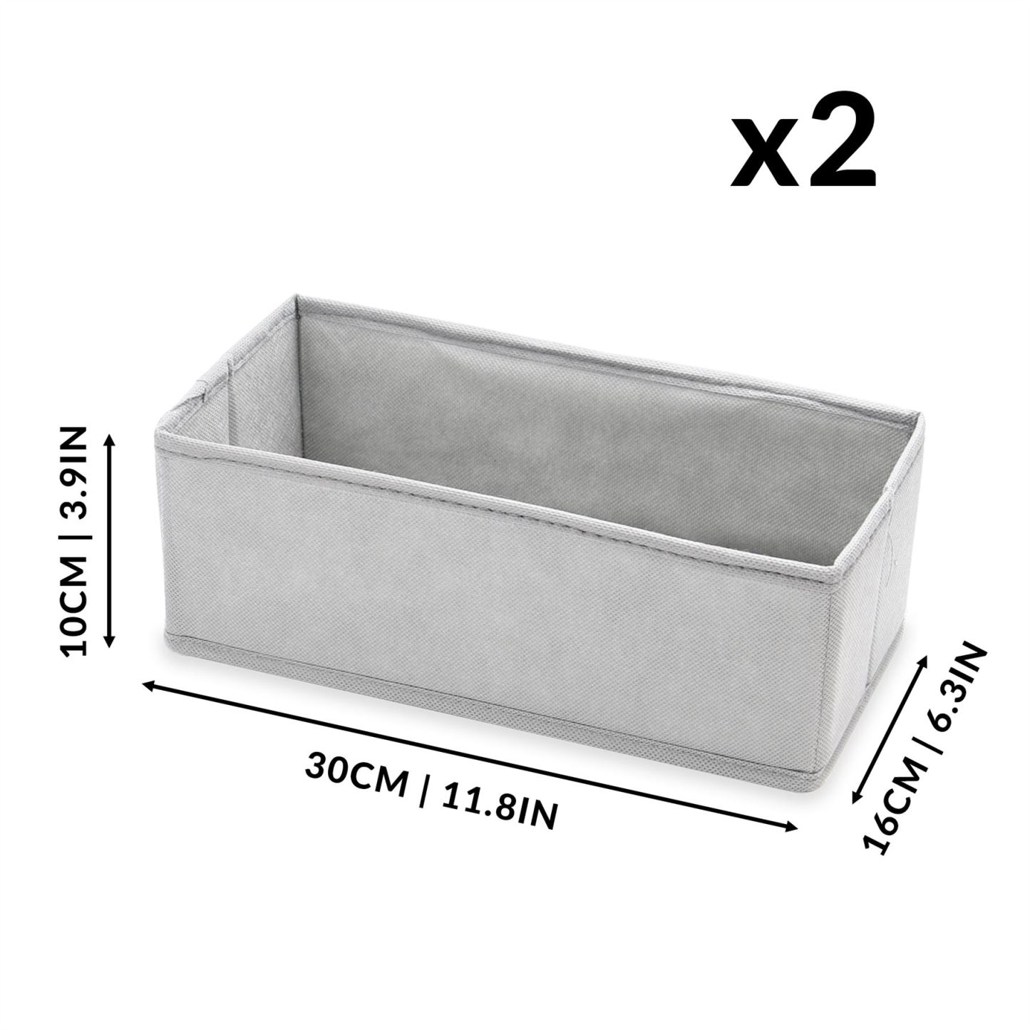 Foldable Fabric Drawer Inserts & Drawer Organisers - Set of 6 | M&W