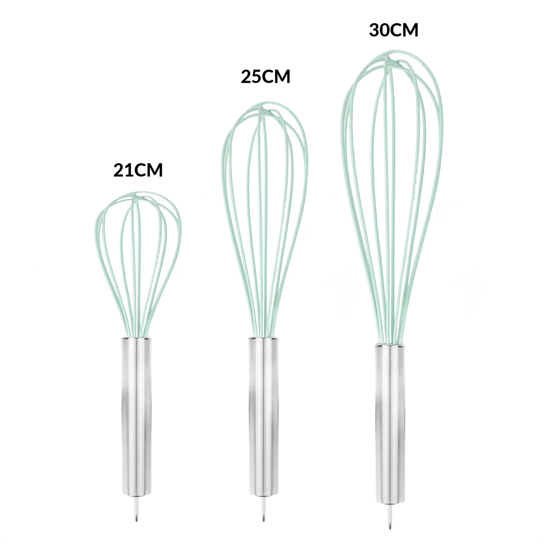 Silicone Whisks - Set of 3 | M&W
