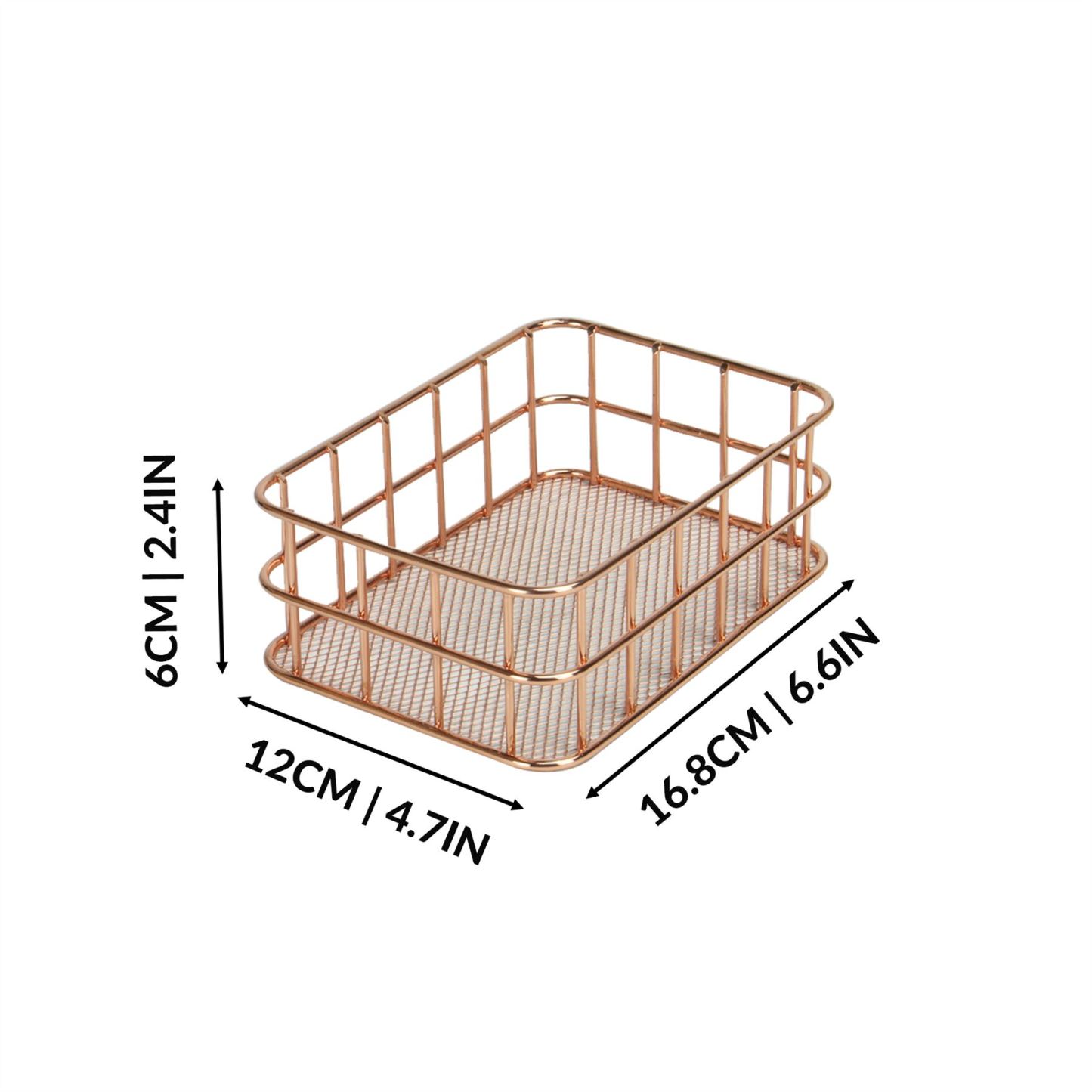 Rose Gold Organisation Baskets - Set of 4 | M&W