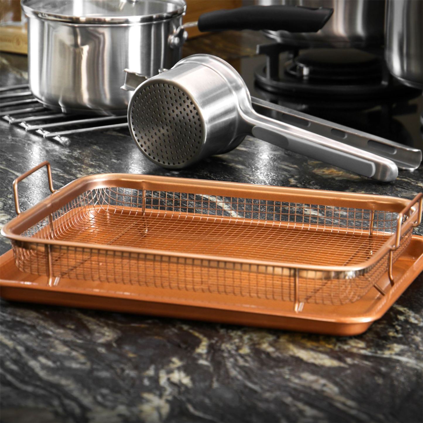 Copper Crisping Basket & Baking Tray | M&W