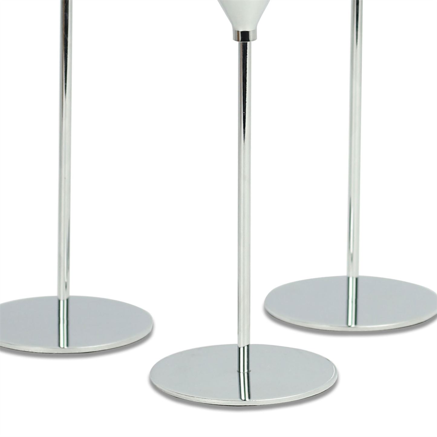 Tulip Candlesticks - Set of 3 Silver | M&W