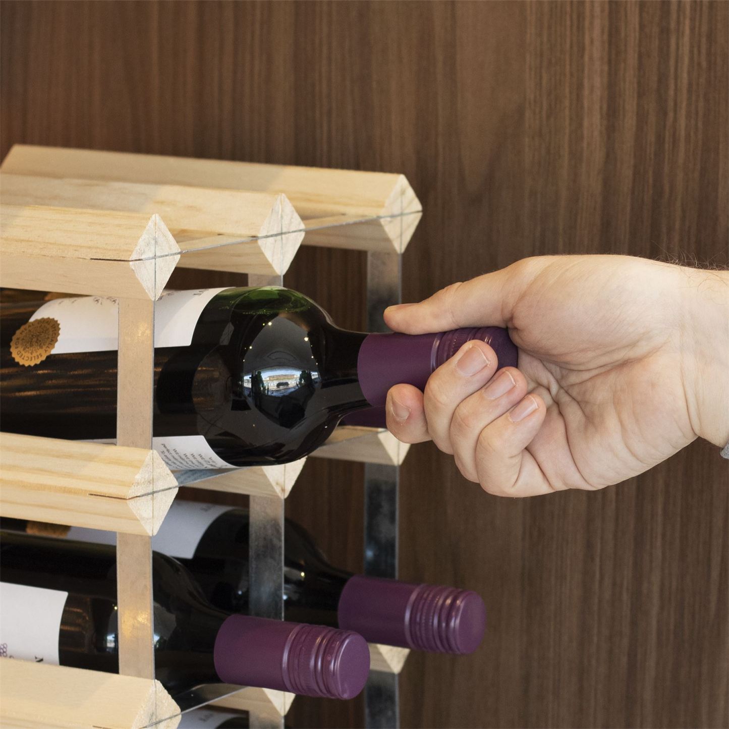 Wood & Metal Wine Rack | M&W