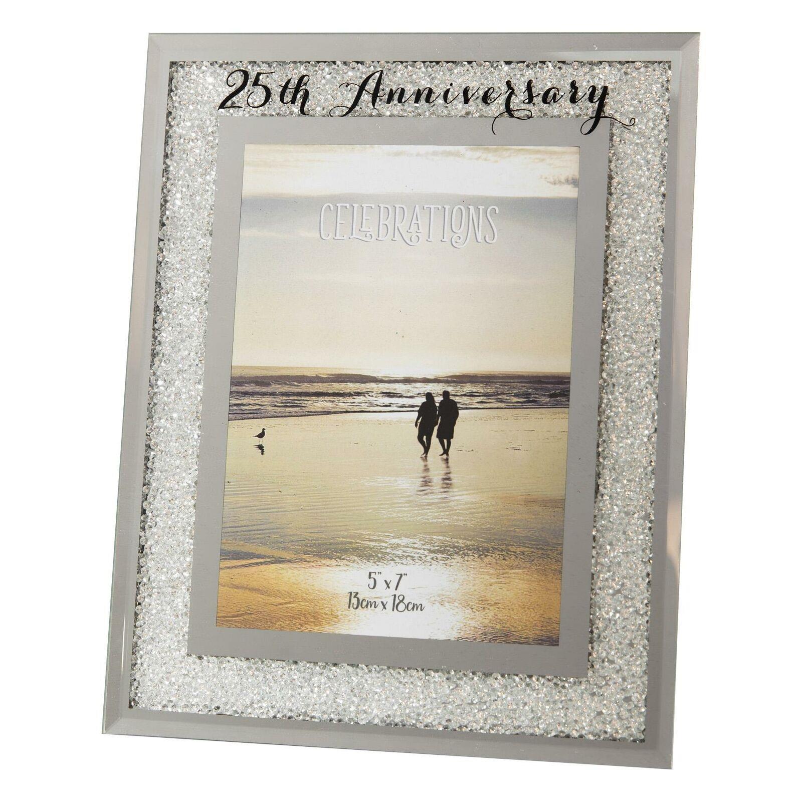 Celebrations Crystal Frame - 25th Anniversary