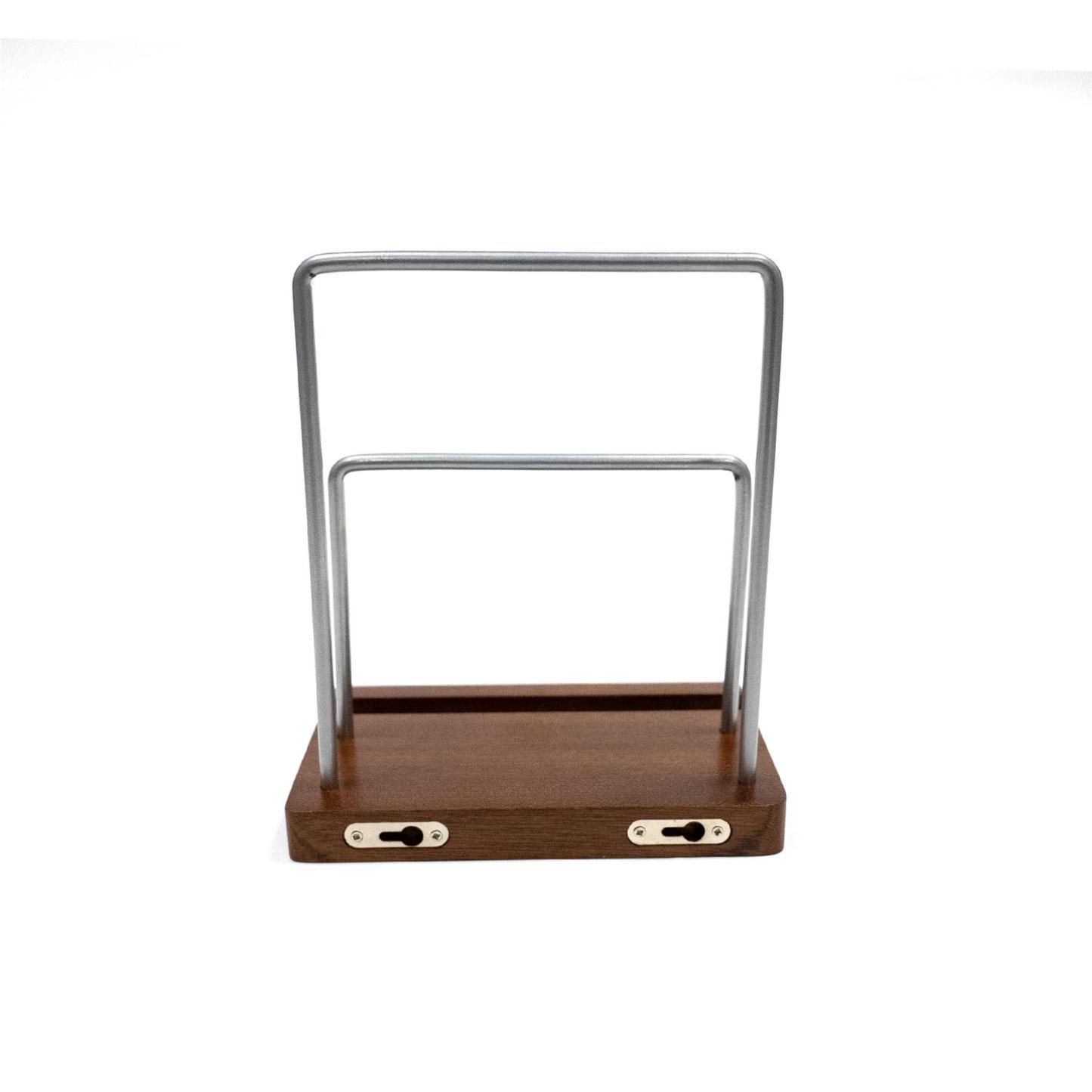 Vinyl LP Display Stand & Shelf Walnut Finish | M&W