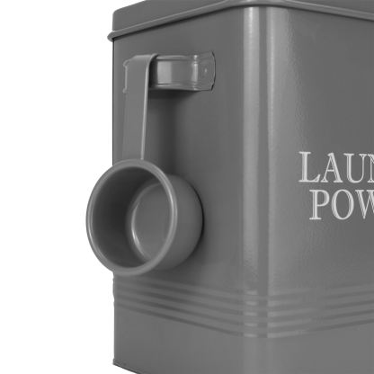 Laundry Powder Storage Tin with Scoop Grey | M&W
