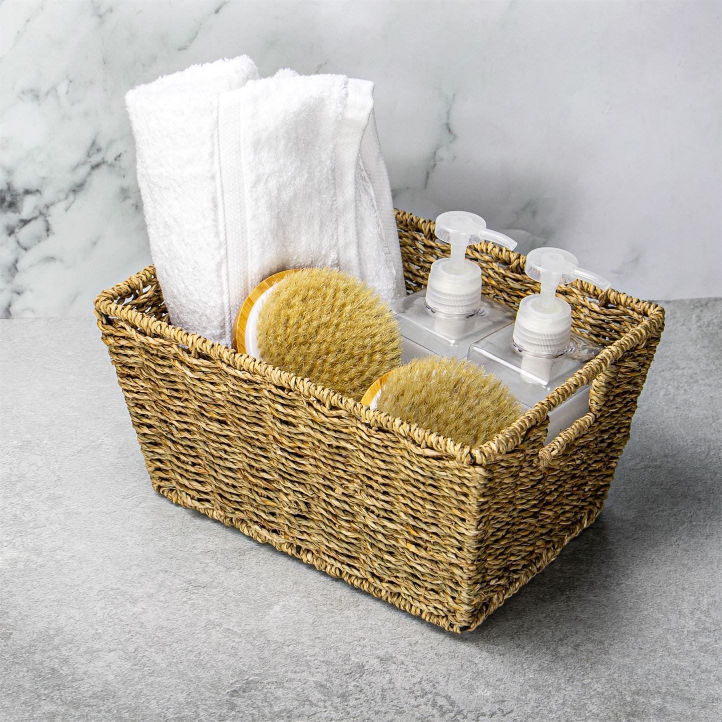 Natural Seagrass Storage Basket - Set of 1 | M&W