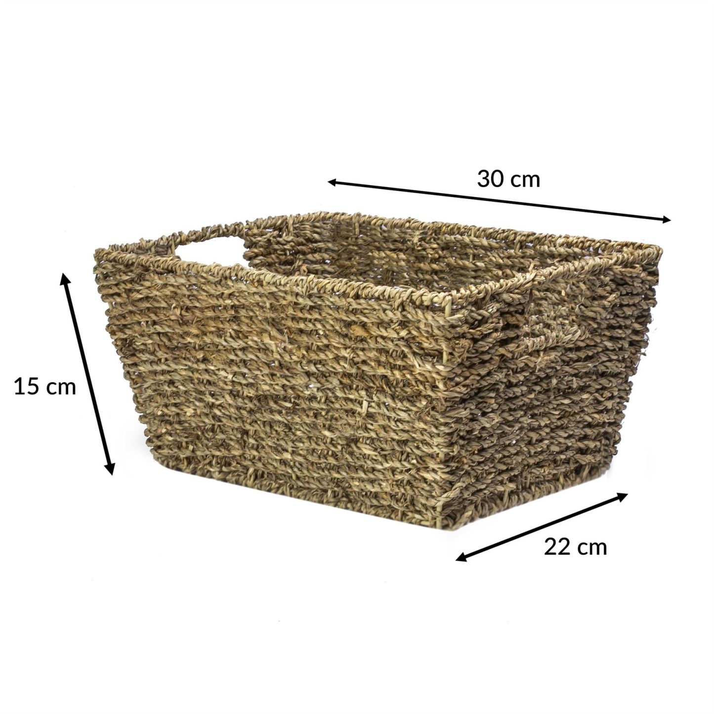 Natural Seagrass Storage Basket - Set of 1 | M&W