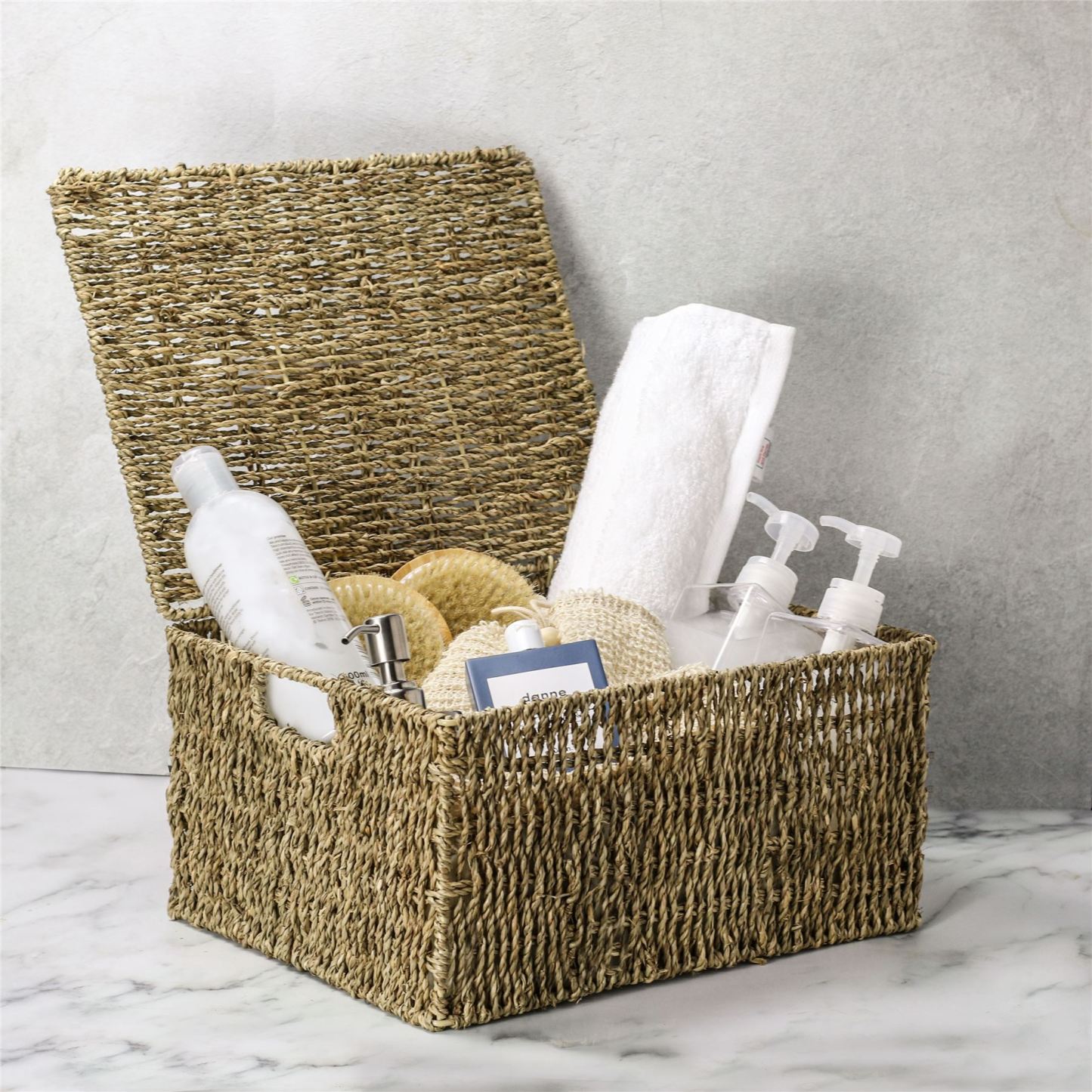 Seagrass Storage Basket with Lid | M&W