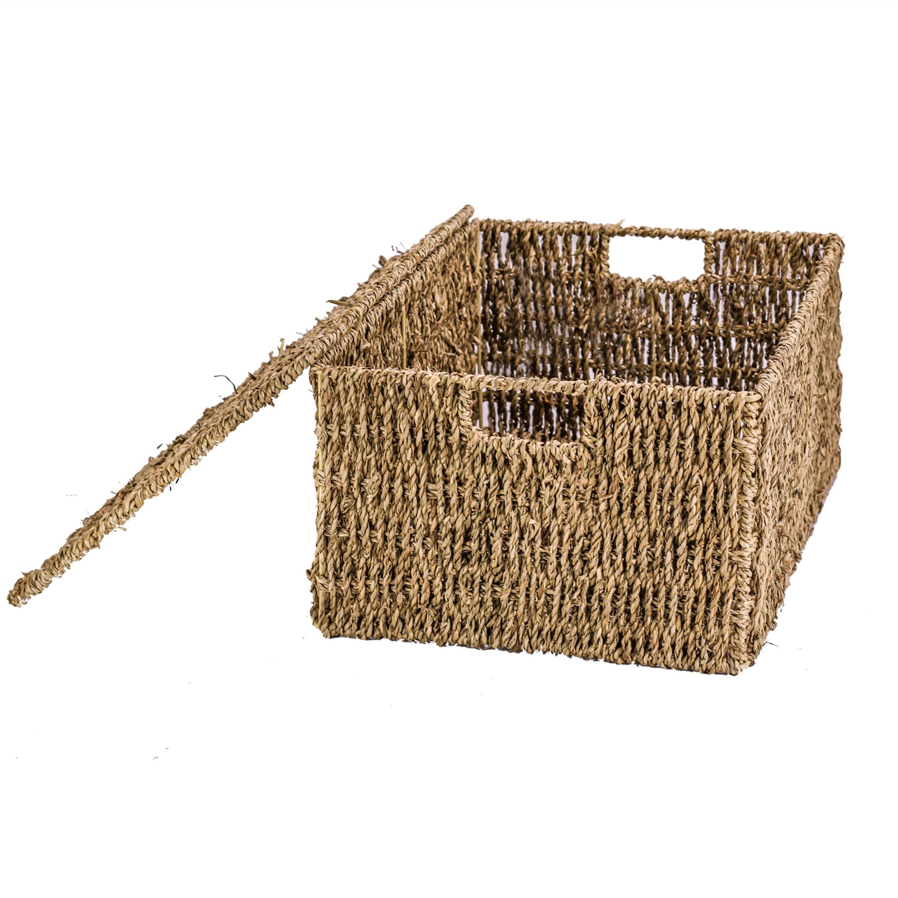 Seagrass Storage Basket with Lid | M&W