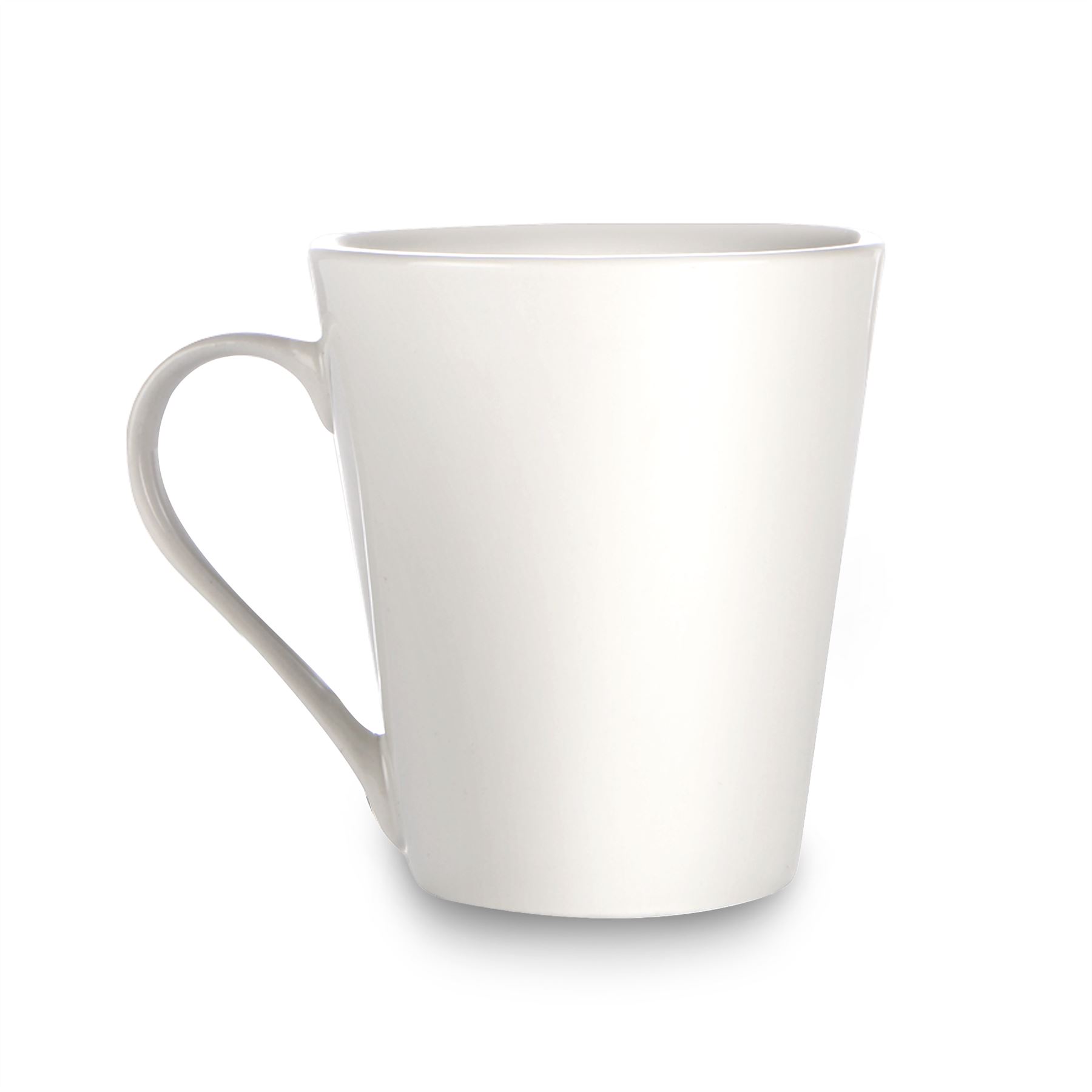 Porcelain White Coffee Mugs - Set of 12 | M&W