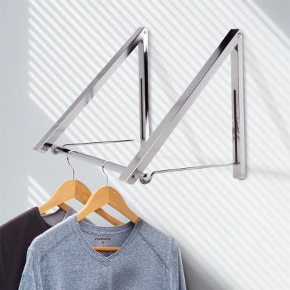 Wall Mounted Folding Clothes Hanger Double | M&W