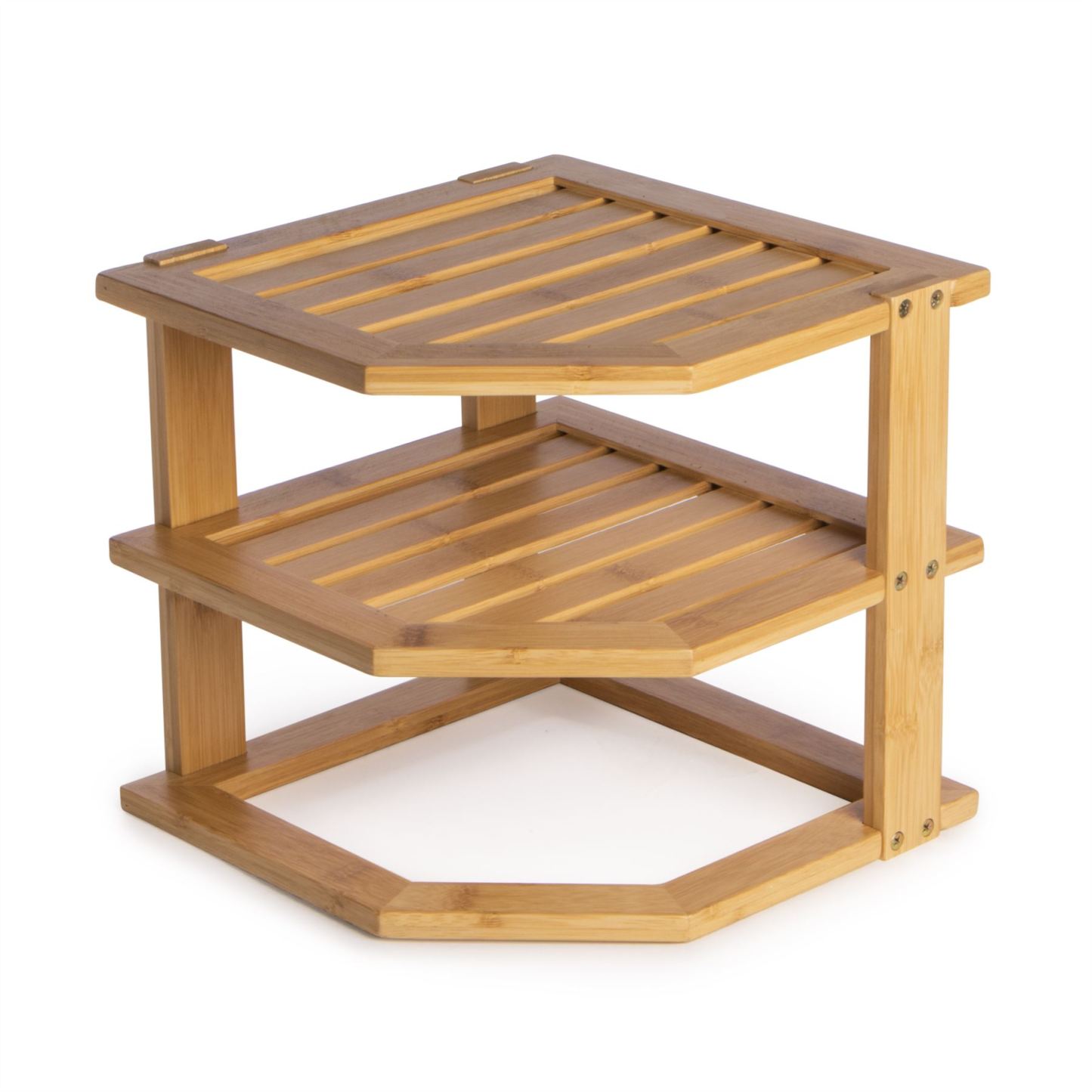 Bamboo 3 Tier Corner Shelf | M&W