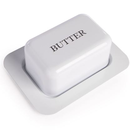 Butter Dish with Lid in White | M&W