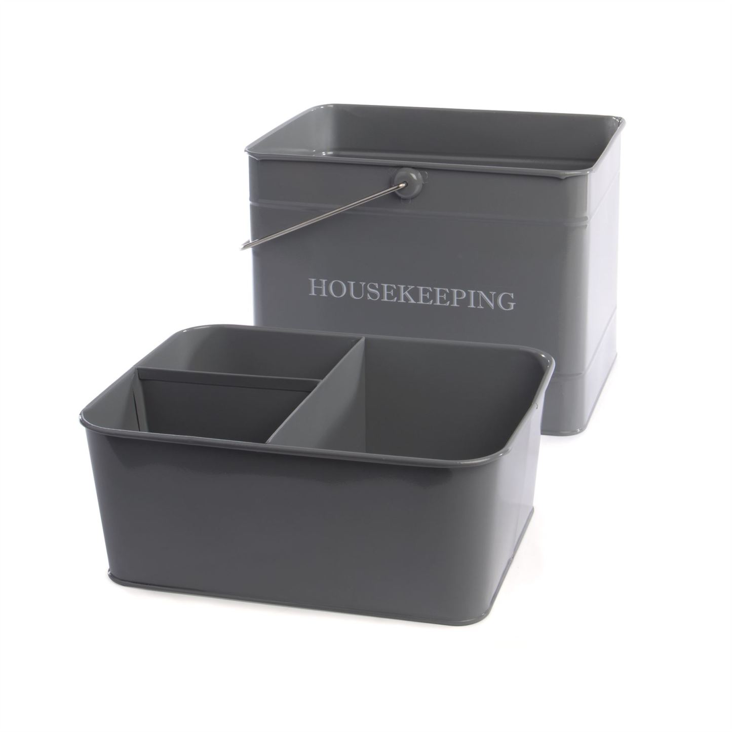 Vintage Housekeeping Cleaning Caddy Grey | M&W