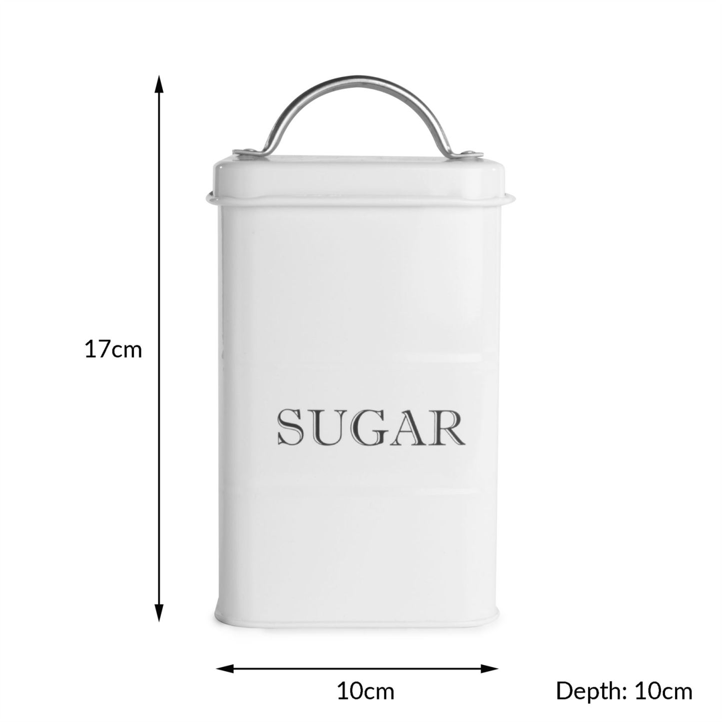 Stainless Steel Tea, Coffee & Sugar Canisters White | M&W