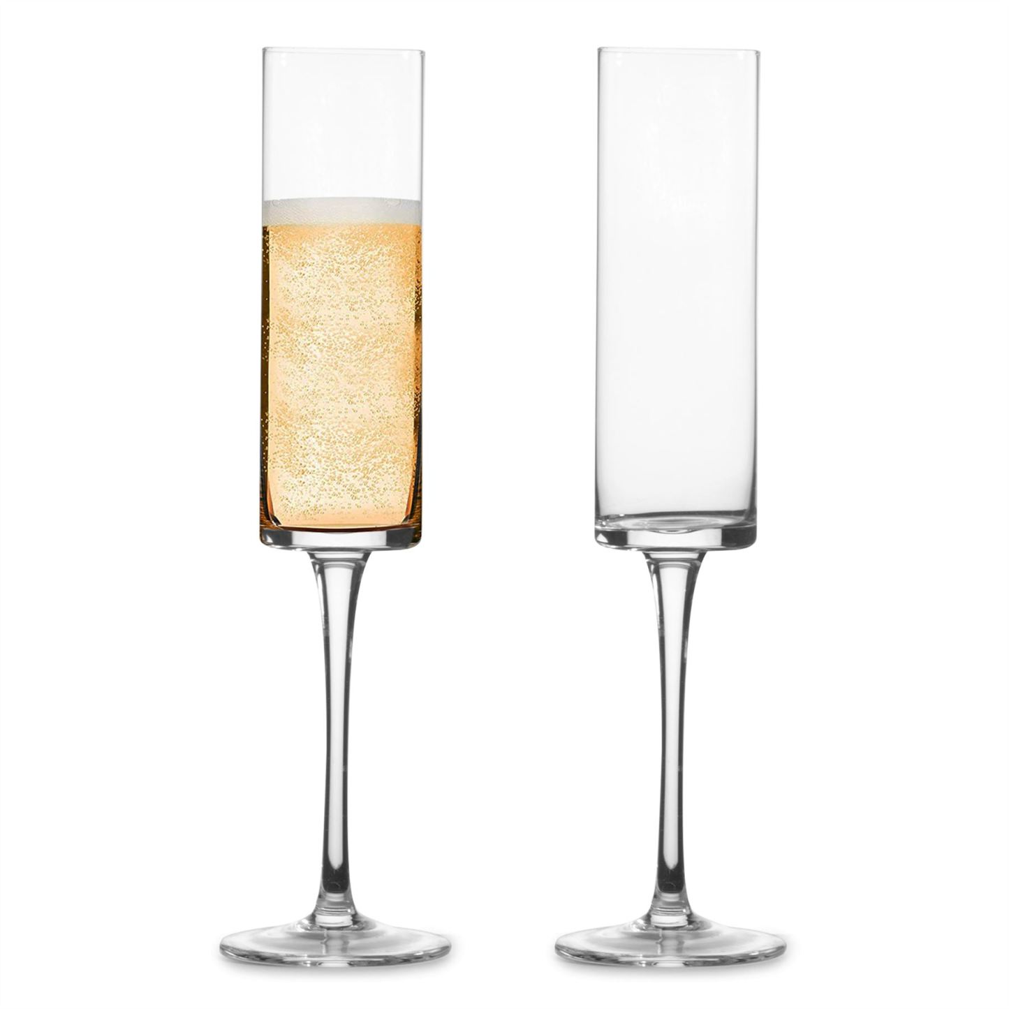 Edge Champagne Flutes - Set of 4 Clear | M&W