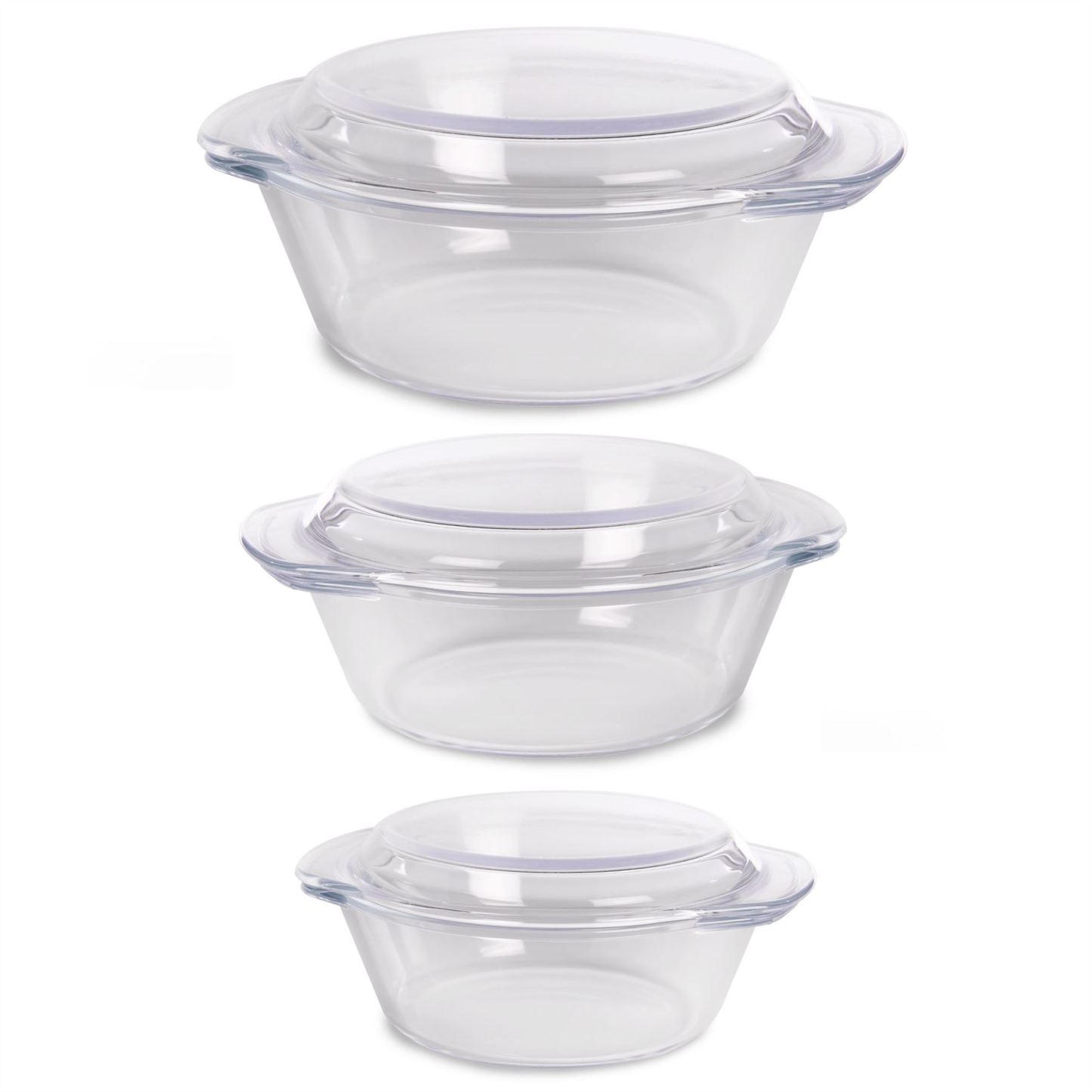 Glass Cooking Dishes - Set of 3 | M&W