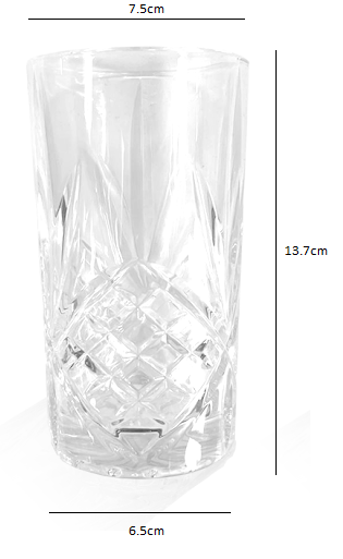 Crystallised Glasses 350ml - Set of 6 | M&W