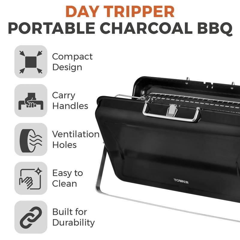 Tower Day Tripper Portable BBQ Black