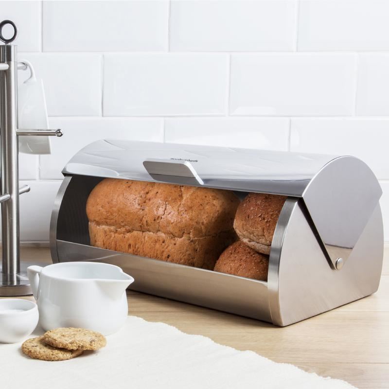 Morphy Richards Accents Roll Top Bread Bin Stainless Steel