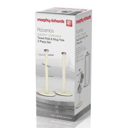 Morphy Richards Accents Mug Tree Towel Pole Set Ivory Cream