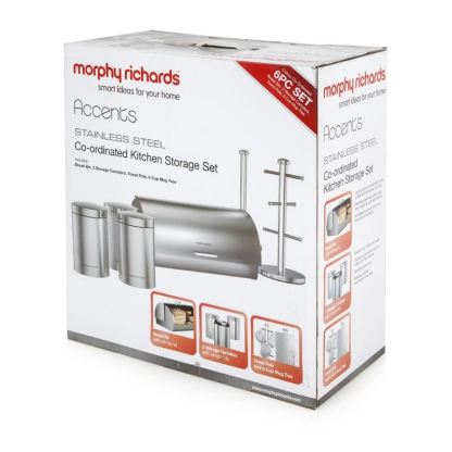 Morphy Richards Accents 6 Piece Storage Set Stainless Steel