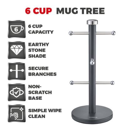 Tower Infinity Stone 6 Cup Mug Tree Slate