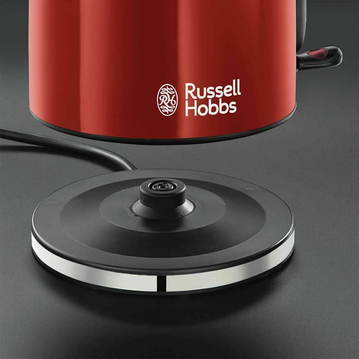 Russell Hobbs Stainless Steel Kettle Red UK Plug