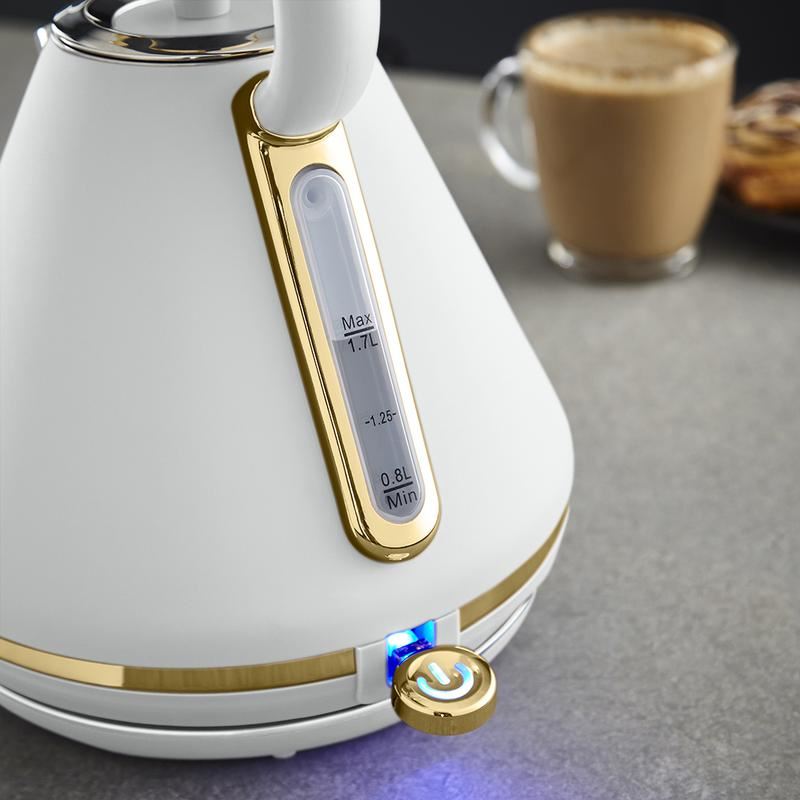 Tower White Cavaletto 3KW 1.7 Litre Pyramid Kettle