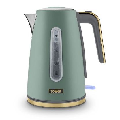 Tower Cavaletto 1.7L 3KW Jug Kettle Jade and Champagne Accents