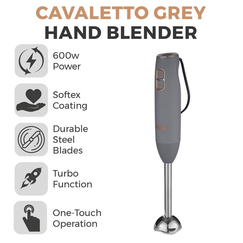 Tower Cavaletto 600W Stick Blender Grey & Rose Gold UK Plug